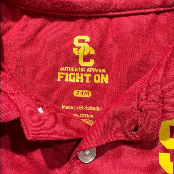USC Authentic Apparel Trojan Onesie size 24 Months NWT - Picture 3 of 7